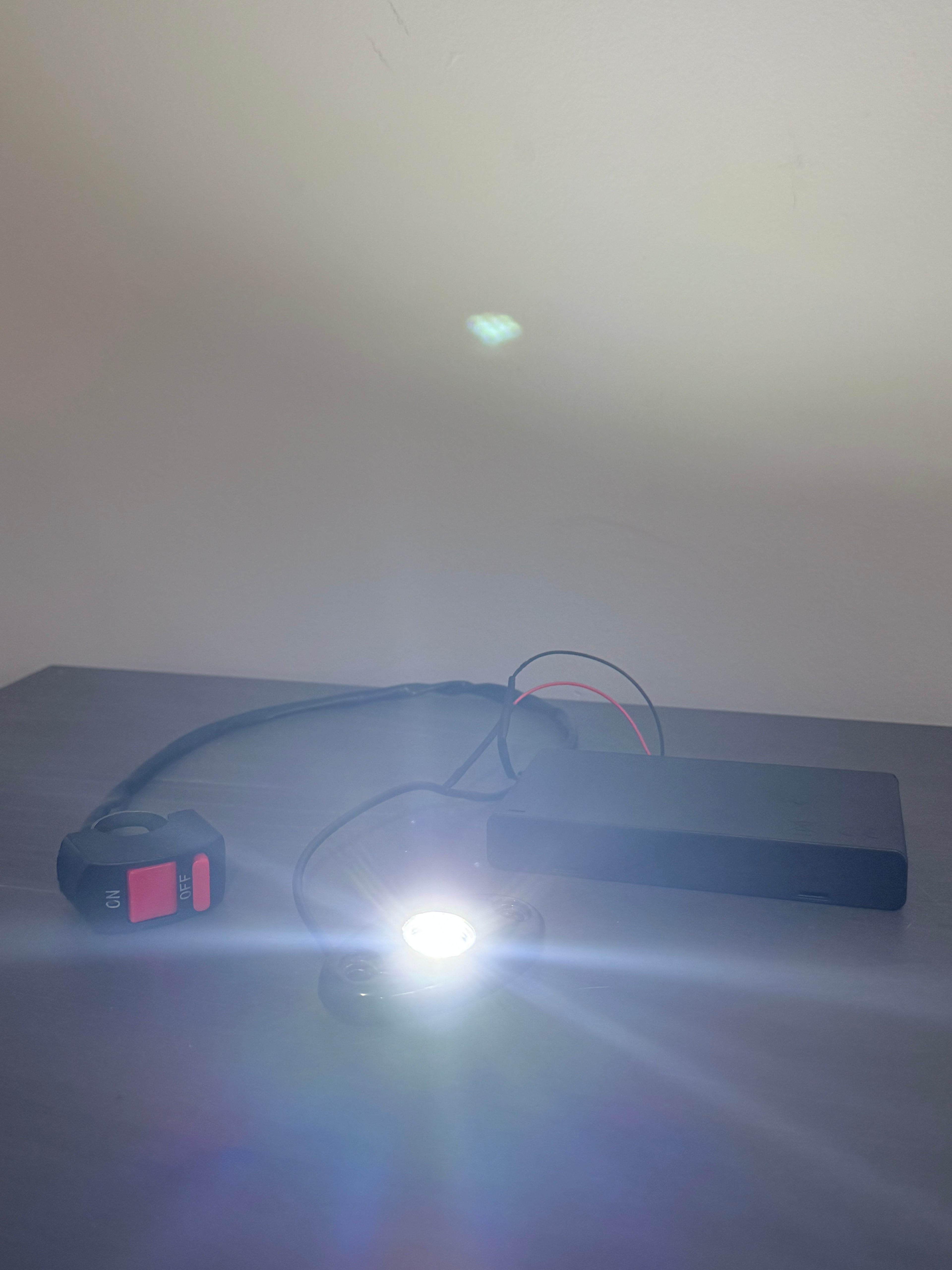 Battery-Powered LED Rock Light with On/Off Switch