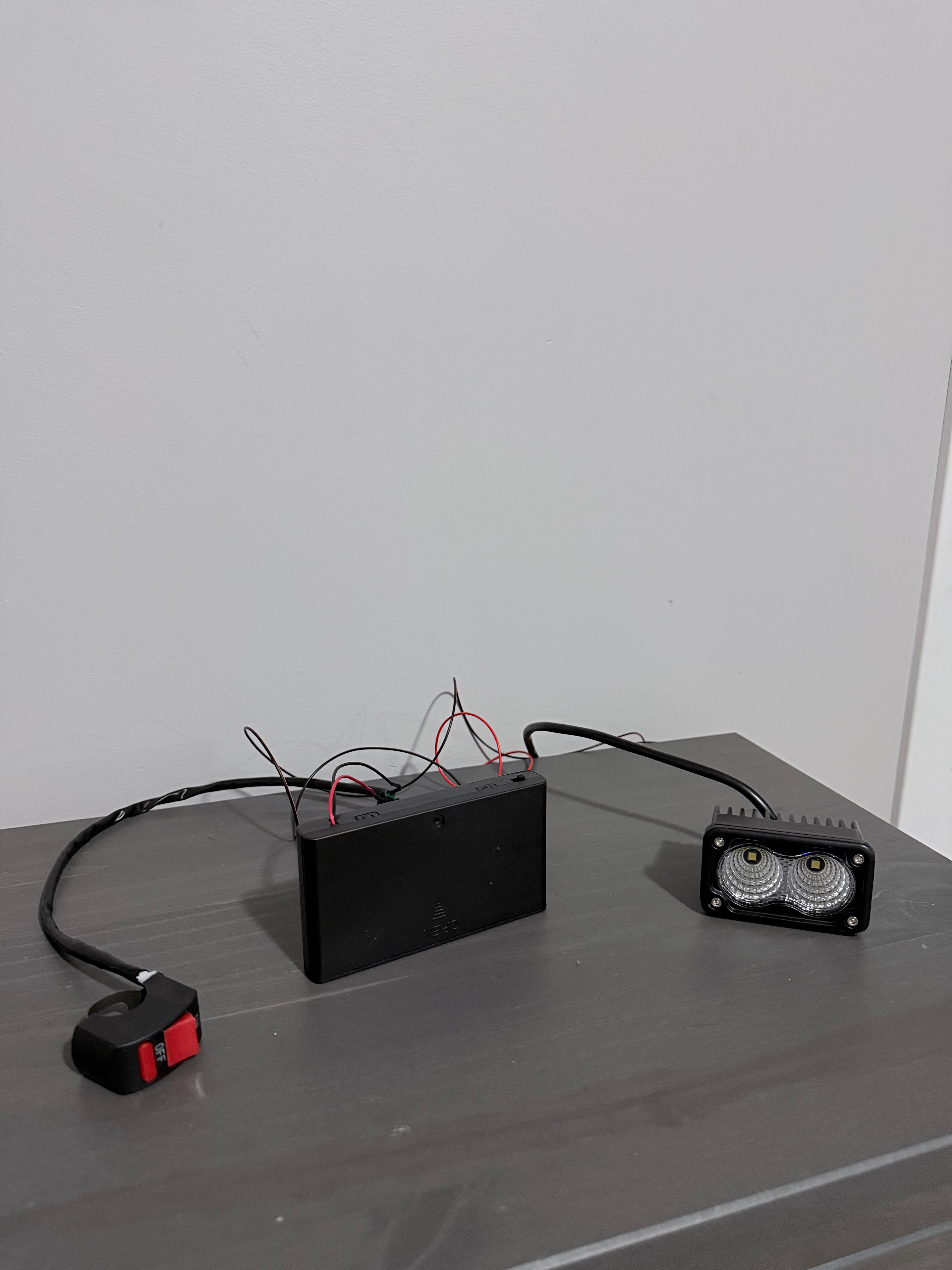 Universal Battery-Powered Baja Tail Light — No Wiring Required